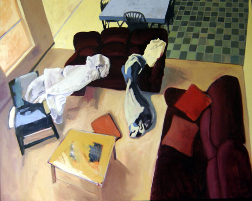 Living in Comfort - Painting by Ken Van Der Does